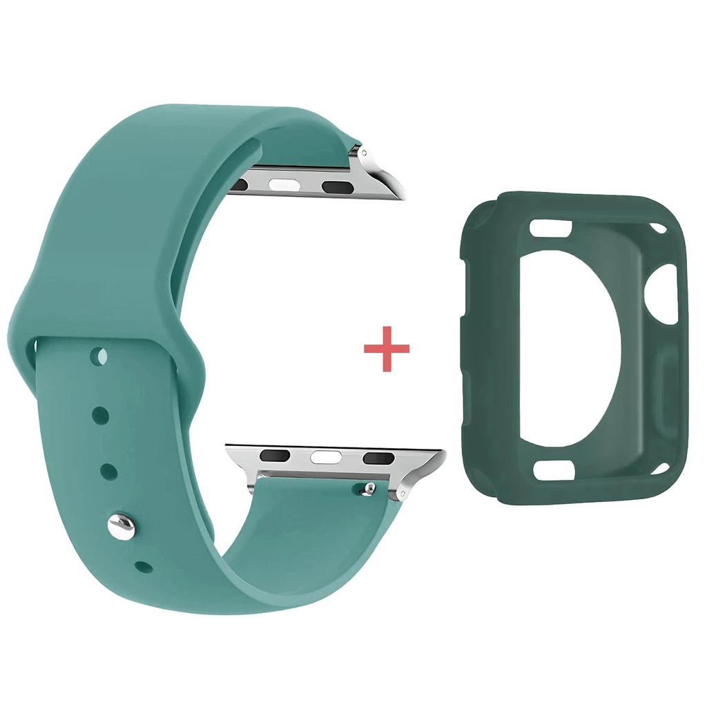Custodia in TPU+Cinturino per Apple Watch Band 46 42 44 41 40mm 45mm 49mm Protezioni Schermo per Apple IWatch Serie 11 10 9 8 7 6 band