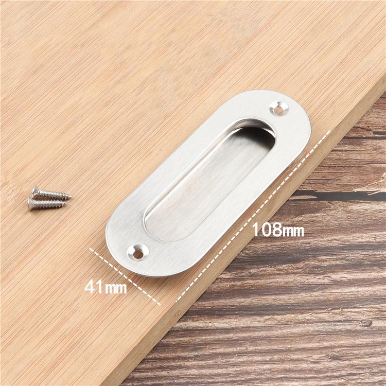 

Stainless Steel Concealed Cabinet Handle Recessed Pull Hidden Drawer Pull Hardware for Wardrobe Sliding Door Furniture Fitting Durable Metal Grip 96 Hole Spacing