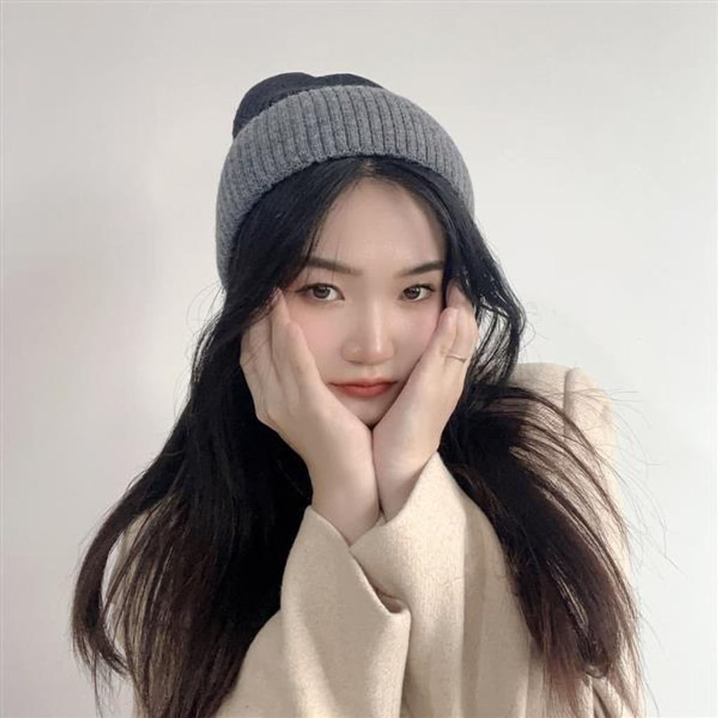 Cozy Fleece Knit Beanie (Black)