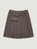 Grove Asha Check Midi Skirt (Brown)