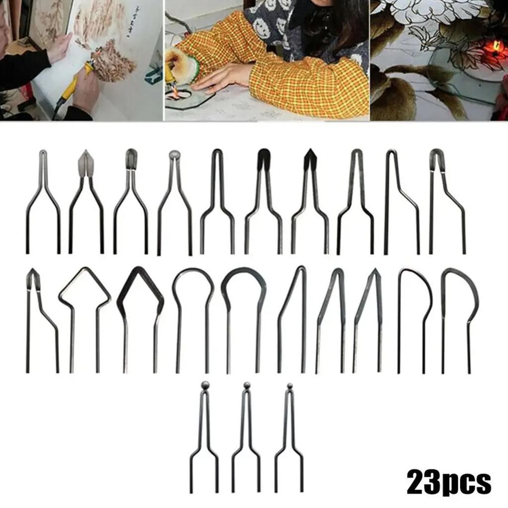 Pack Of 23 Pyrography Wire Tips For Wood Burning Tools Advanced Pyrography Tips Crafting Pen Tips For Wood Burning Needs