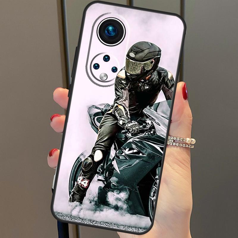 Neon Motorcycle Biker For Huawei P40 Lite P20 P30 Pro Nova 9 Nova 5T P Smart 2019 Case For Honor 50 8X 9X 10i