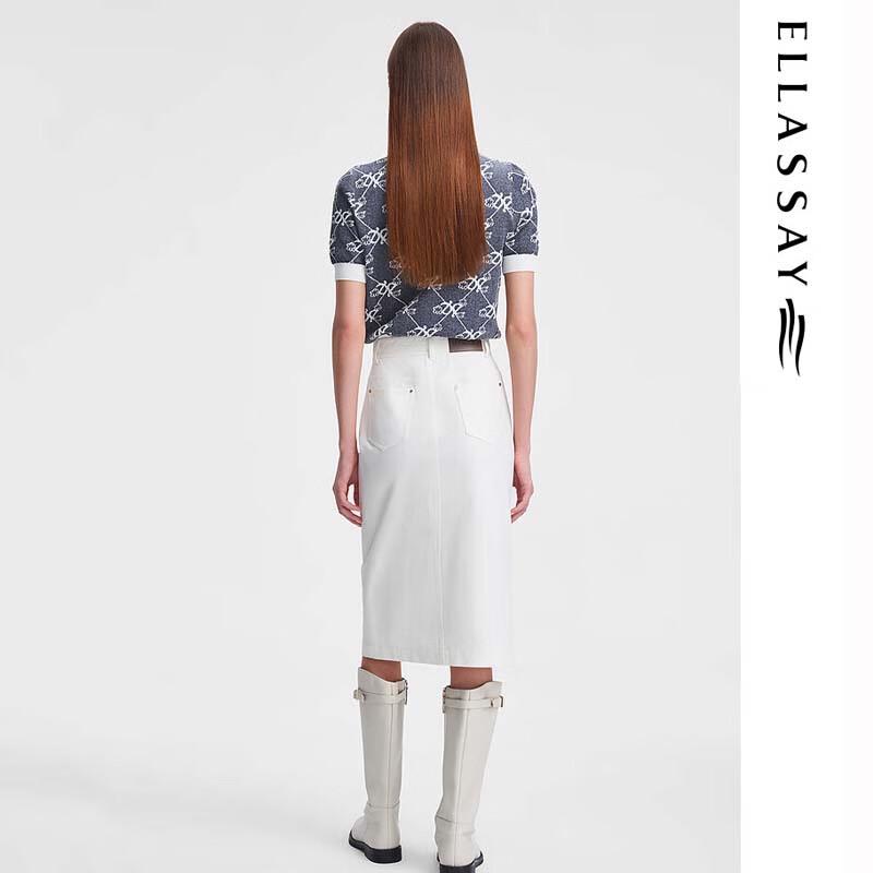 ELLASSAY Color-Block Monogram Knit Top