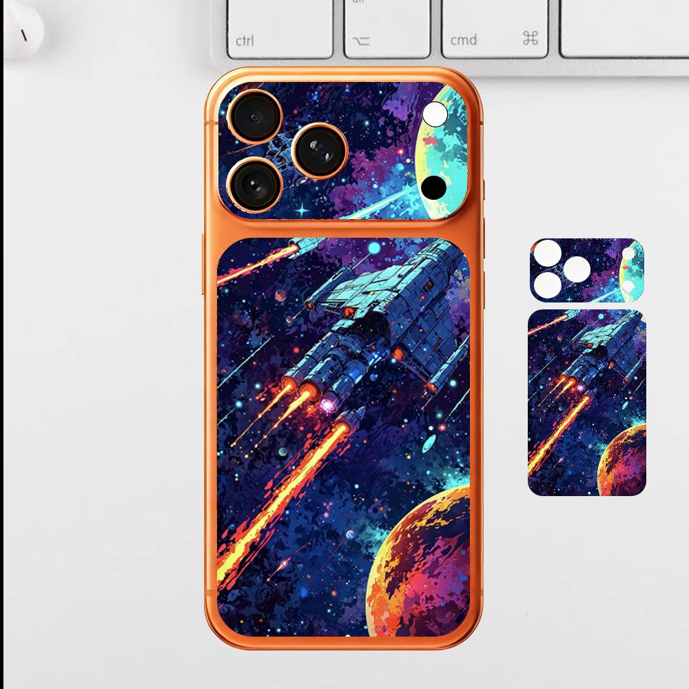 

Futuristic Spaceship For Iphone 17 Pro Max Back Protective Decorative Sticker Back Cover iPhone17pro