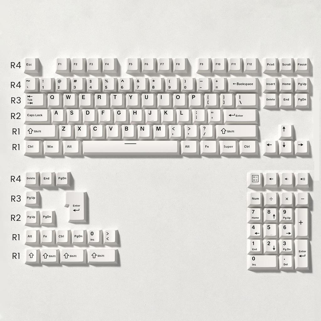 114 Keys Ink Blue Double Shot PBT Keycaps Cherry Profile Custom Keyboard Key Caps for Gateron MX Switches Gaming Keyboards