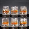 Crystal Rotating Whisky Tumblers Cocktail Whiskey Glasses Bar Drinkware for Bourbon & Scoth & Vodka, Whiskey Drinks Etc