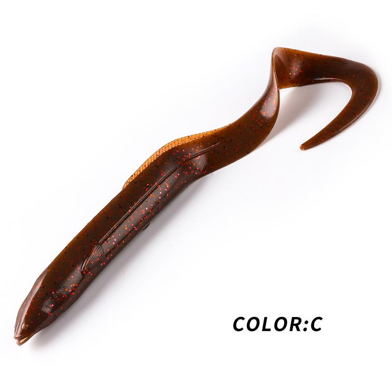 BEARKING Soft Bait Eel Lure with Lead Head Hook, 15cm/20cm for Long Cast Sea Fishing (L45L46)