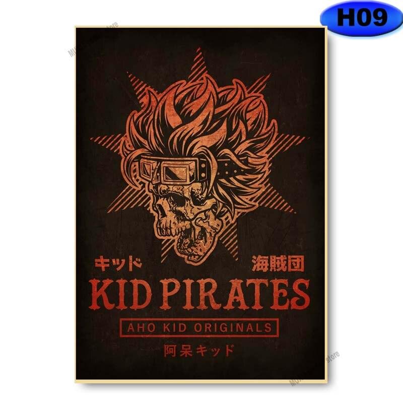 Vintage klasické anime plakáty postav Kraft Paper Slayer/Haikyuu Plakát Anime Dekor Pokoj Bar Kavárna Nástěnná malba