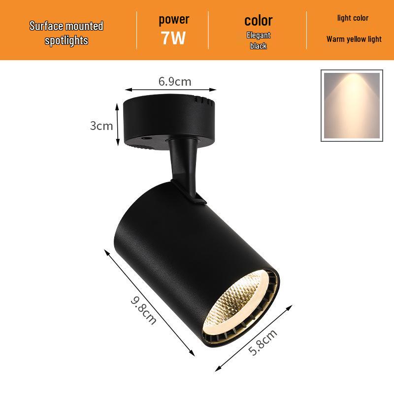 Adjustable COB Spotlight | Super Bright, Surface Mounted Downlight for Home & Commercial Use