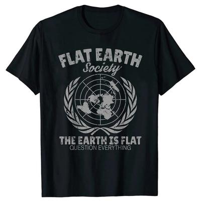 Grappige Flat Earth Society T-shirts Grafisch Katoen Streetwear Korte Mouw Verjaardagscadeaus Zomerstijl T-shirt Herenkleding