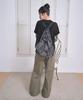 The Green Lab Ribbon String Dot Backpack [Grey]