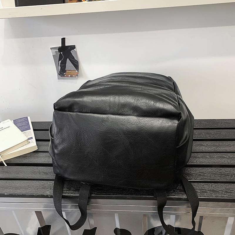 PU Backpack Men's Travel Backpack Large Capacity Commuter Schoolbag