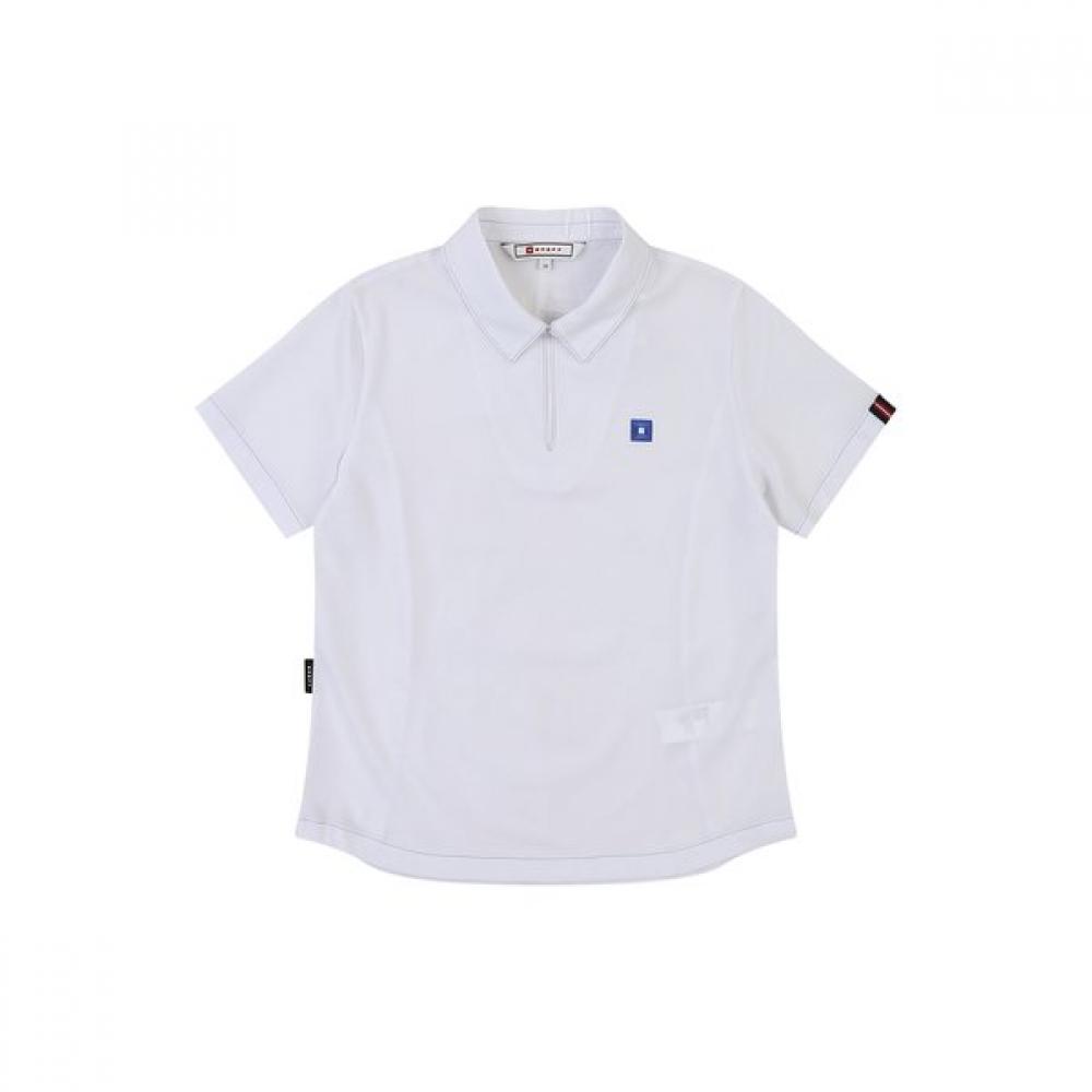 ONOFF Women S Woven ShorT Sleeve T ShirT Of9304la whiTe