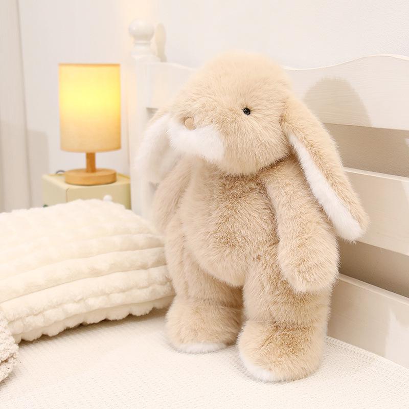

Cute Animal Plush Toy Set: Mousse Dog, Bobowa Bed Buddy, Cocoa Elephant, Mocha Rabbit, Hazelnut Bear Pillow 45cm