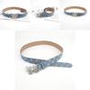 Ladies Canvas Belt 2023 New Summer Smooth Buckle Butterfly Decor Leather Belt For Jeans Stylish Korean Fashion 103cm