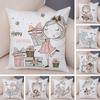 Cartoon Girl Pillowcase Double Print Princess Cushion Cover Soft Plush Sweet Dreams Pillowcase Home Decor