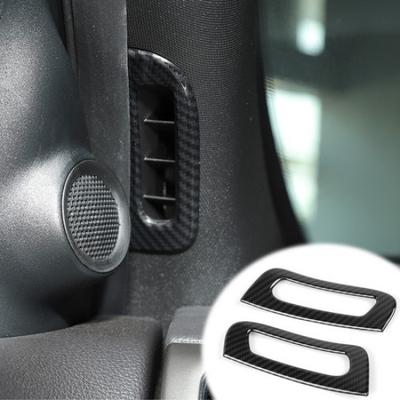 2x A-Pillar Air Vent Outlet Cover Trim For Jeep Grand Cherokee 11+ Carbon Fiber