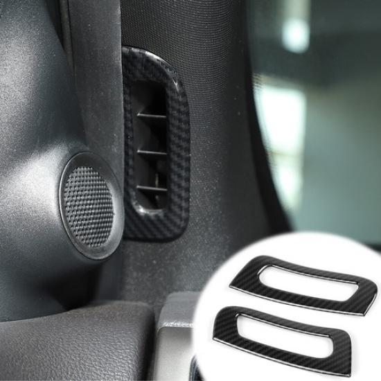 2x A-Pillar Air Vent Outlet Cover Trim For Jeep Grand Cherokee 11+ Carbon Fiber