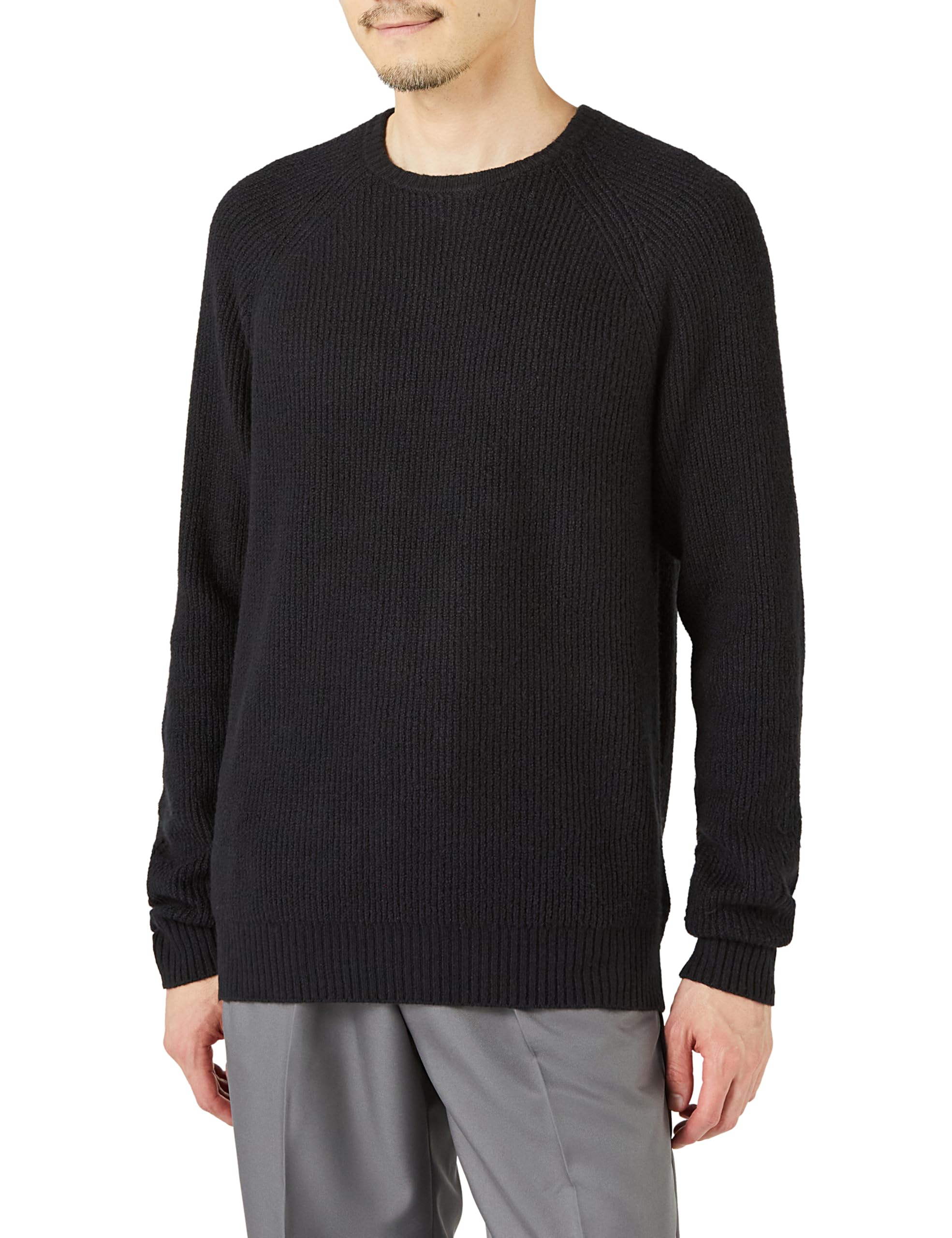 

Amazon Essentials Soft Touch Crew Neck Long Sleeve Sweater, Men s, Black, Size S