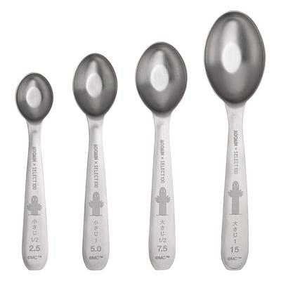 Kai Measuring Set of 1 Oval Dishwasher Easy To Moomin X SELECT100 DH3203 Spoons, 4, Tablespoon, 1/2 Tablespoon, 1/2 Teaspoon, Shape, Safe, Clean,