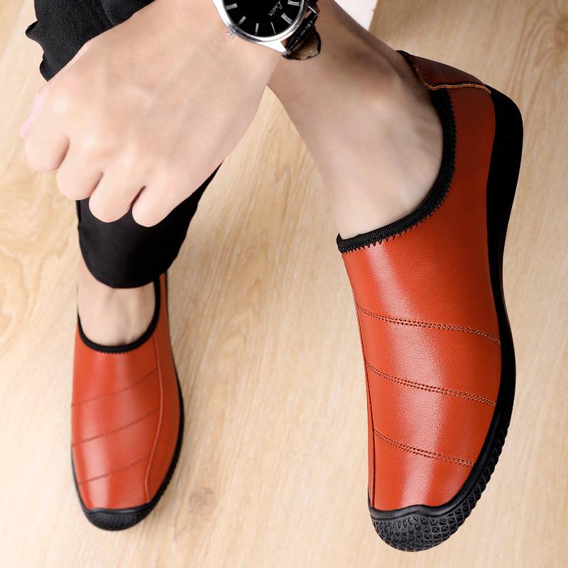 Summer Men Casual Shoes Fashion Men Shoes Genuine Leather Handmade Mens Loafers Moccasins Slip On Men's Flats Male Driving Shoes