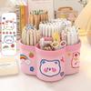 Large Capacity 360° Rotating Pen Holder Multifunctional Desktop Organizer for Stationery  Storage Box Multiple Office Supplies