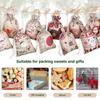 Drawstring Favor Pouches Christmas Candy Bag Assorted Colors Reusable Design For Children 48Pcs