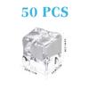 50 Stück klare künstliche Eiswürfel aus Acryl, unregelmäßige Form, Vasenfüller, künstlich, für Fotografie-Requisiten, Hochzeits- und Party-Dekorationen, Eis