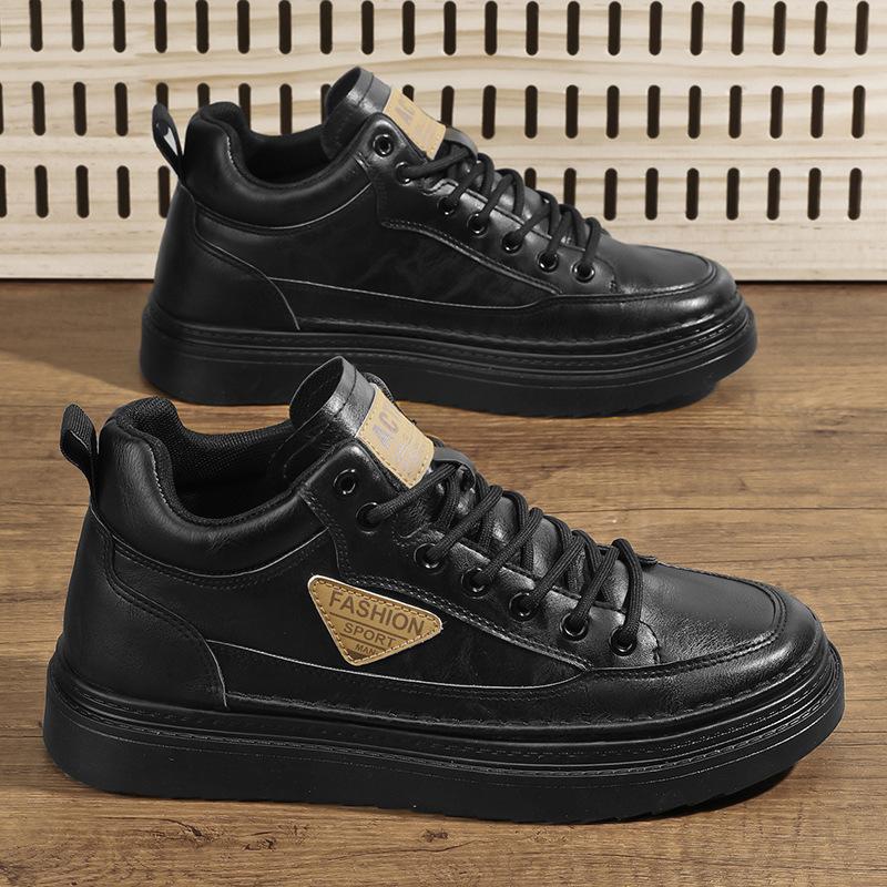 Autumn New High-top Martin Boots Men's Versatile Platform Casual Leather Shoes Tooling Board Shoes Work Shoes Men