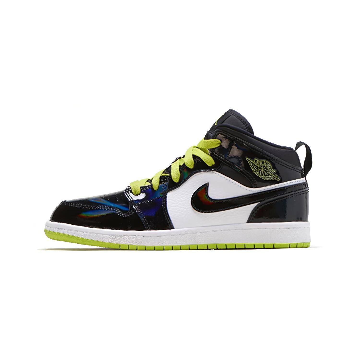 

new Jordan 1 Mid PS Black Cyber 35