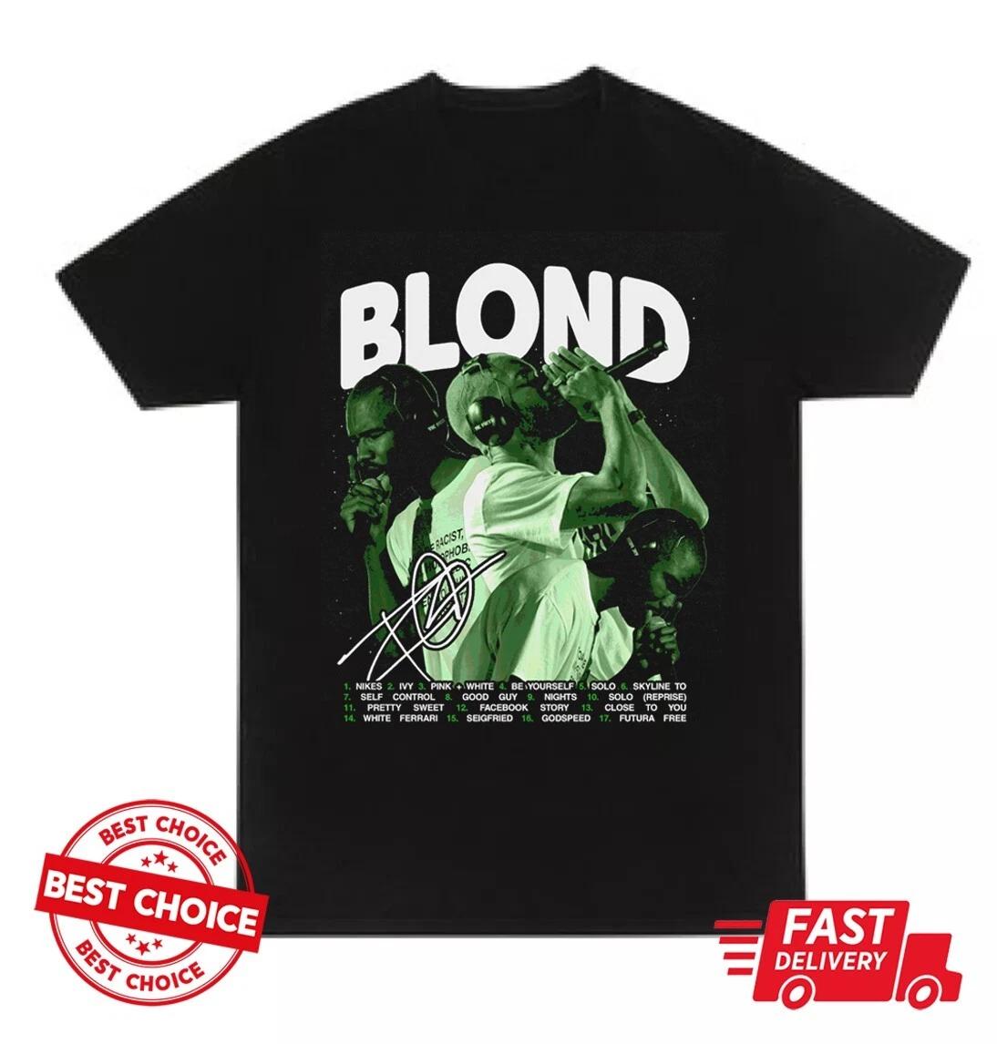 Frank Blond Album Unisex Black Shirt, shirt For Fans Frank Ocean XL