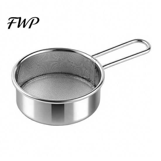 Baking Flour Sifter Small Stainless Steel Fine Mesh Sieve for Cocoa Powder Handheld Sugar Egg Liquid Filter Home Kitchen