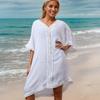 Bamboo Cotton Beach Sun Protection Plus Size Swimsuit Cover-Up: Sexy & Lightweight