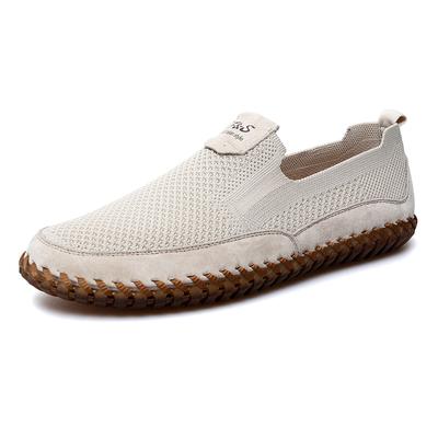 2024 Black Men Shoes Casual Breathable Mesh Mens Loafers Moccasins Luxury Brand Italian Breathable Slip On Boat Shoes Big Size