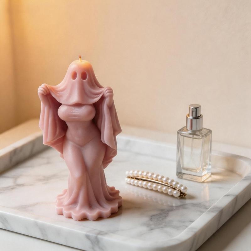 Shade Bride Figure Silicone Candle Molds Food Grade Silicone For Resin Casting Making Candle Soap and Halloween Decoration