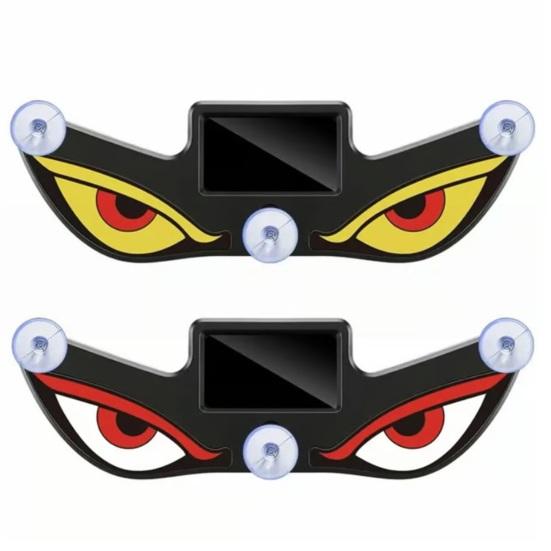 Devil Eyes Car Light Solar Powered LED Dynamic Windshield Ambient Lamp USB-C Rechargeable Vehicle Light with Vibration And Light Sensor Multiple