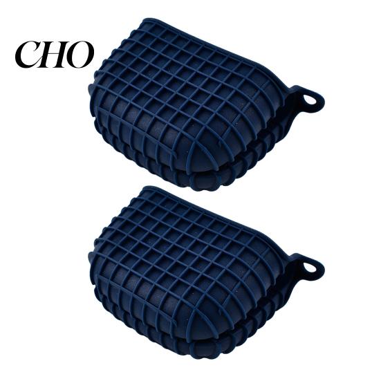 Heavy Ceramic Bowls 2Pcs Silicone Oven Mitts Heat Resistant Thick Grid Pattern Non-Slip Gloves for Microwave Baking Kitchen Accessory Utensil