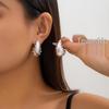 Retro Teardrop Punk Style Earrings - European & American Niche Design, Smooth Surface Dangles with Stud Backing