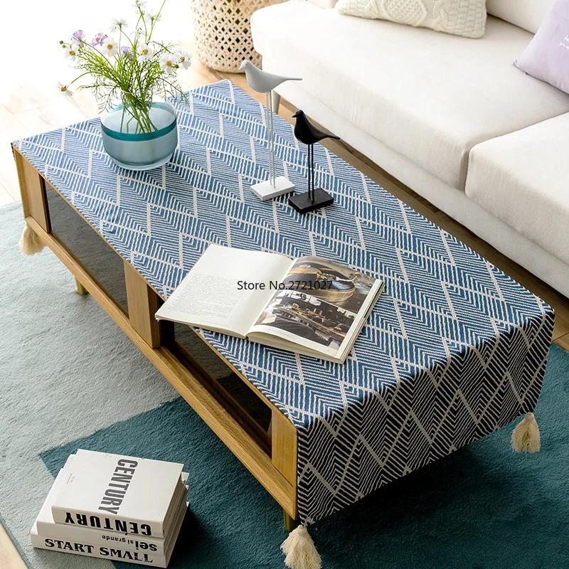 Coffee Table Tablecloth Cloth Art Cotton Linen Thick Japanese Desk Living Room Table Cloth TV Cabinet Cover Towel