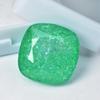 Natural Square Cushion Colombian Green Emerald 28.20 Ct Certified Gemstone