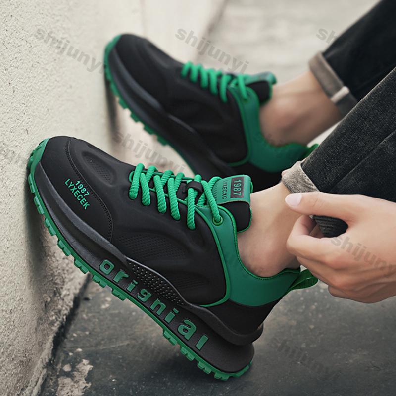 Fashion Men's Casual Sneakers Spring New Fashion Platform Sport Shoes Design Chunky Sneakers Men Comfortable Soft Sole Platform Shoes