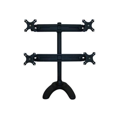 Stand De Bureau Quadruple Pour 4 Écrans LCD NEWSTAR Inclinable/Pivotant/Rotatif FPMA-D700DD4 - Noir - Taille D'écran : 19"-30"