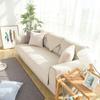 Sofa Cushion Nordic Simple Cotton and Linen Solid Color Four Seasons Universal Non-Slip Cushion Household Modern Fabric Sofa Cover Slipcover