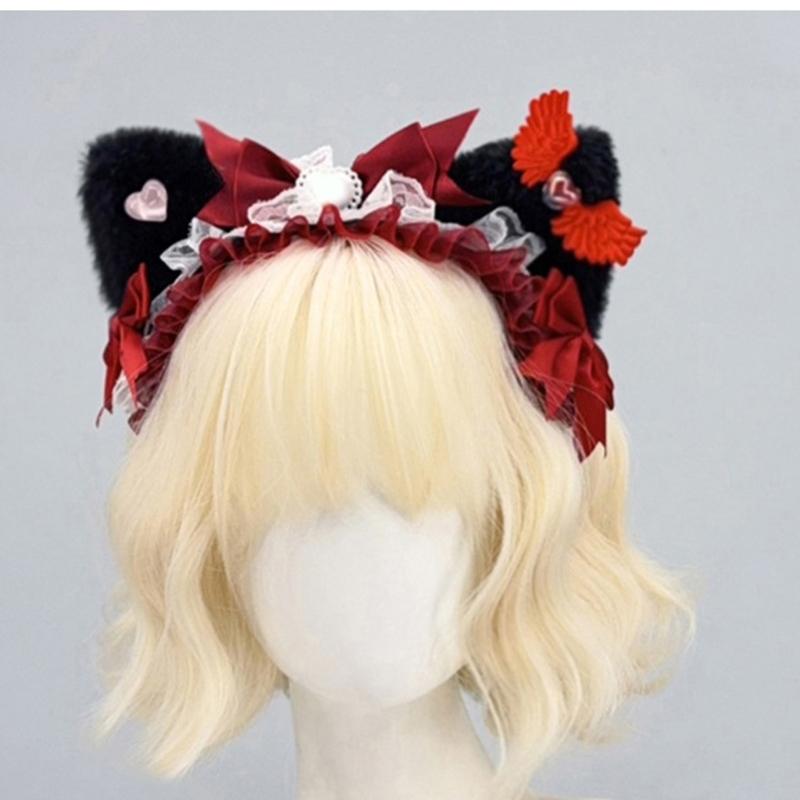 Bows Hairbands Adorkable Photo Props Halloween Anime Headbands Party Headpiece Fun Headbands for Music Festivals