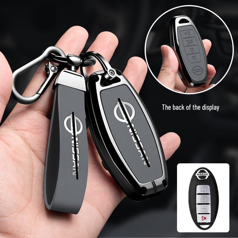 Metal Keychain Cover for Nissan Qashqai, X-Trail, Tiida, Kicks, Murano, Sylphy, Terra