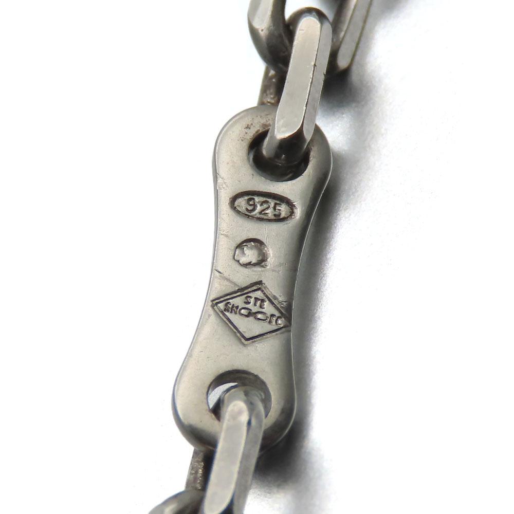 Used HERMES Bag Charm Silver925/leather Blue Gray Elephant Motif