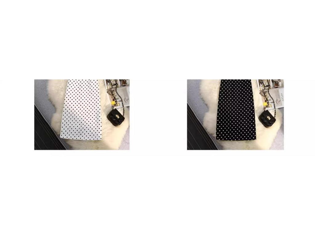 Polka Dot High-Waisted A-Line Skirt - Trendy Women's Mid-Length Autumn/Winter 2025 Collection