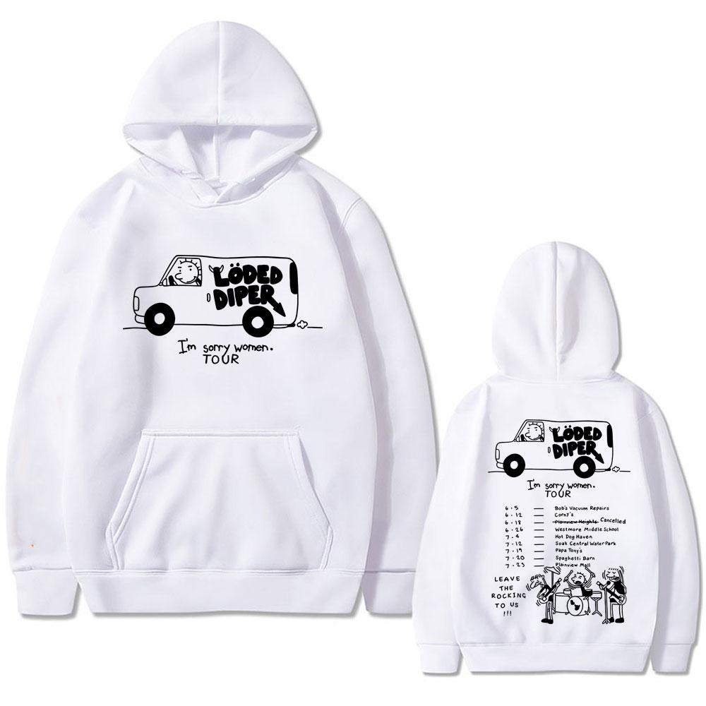 Limited edition Loded Diper I'm Sorry Tour Hoodie Men's Retro Rock Sweatshirt Fashion Street Warm Hoodie