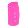 Silicone Case for Remote Car Key Cover Button Accessories - Rose Red