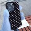 Simple White Polka Dots Phone Case For Samsung S25 S24 Ultra S23 Ultra S22 S21 S20 Plus Note 20 S24FE S23FE Cover